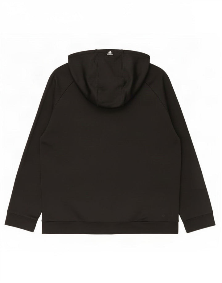 Felpa con cappuccio grafica da uomo Adidas XL poliestere nero
