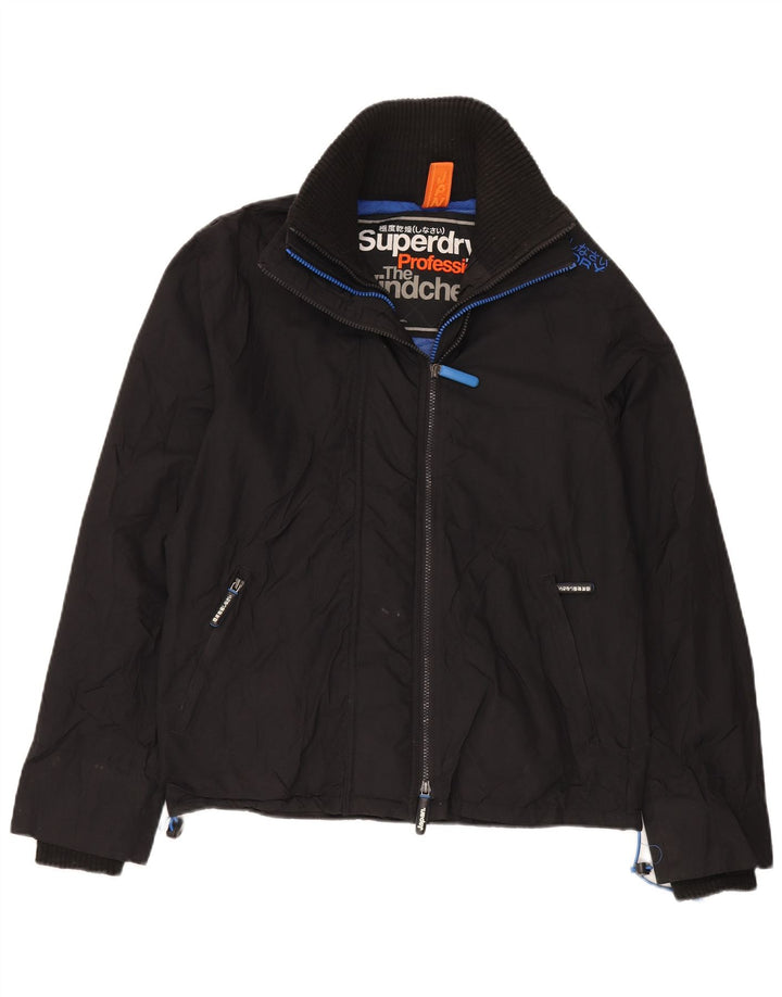 Giacca a vento da uomo Superdry The Windcheater in nylon nero medio