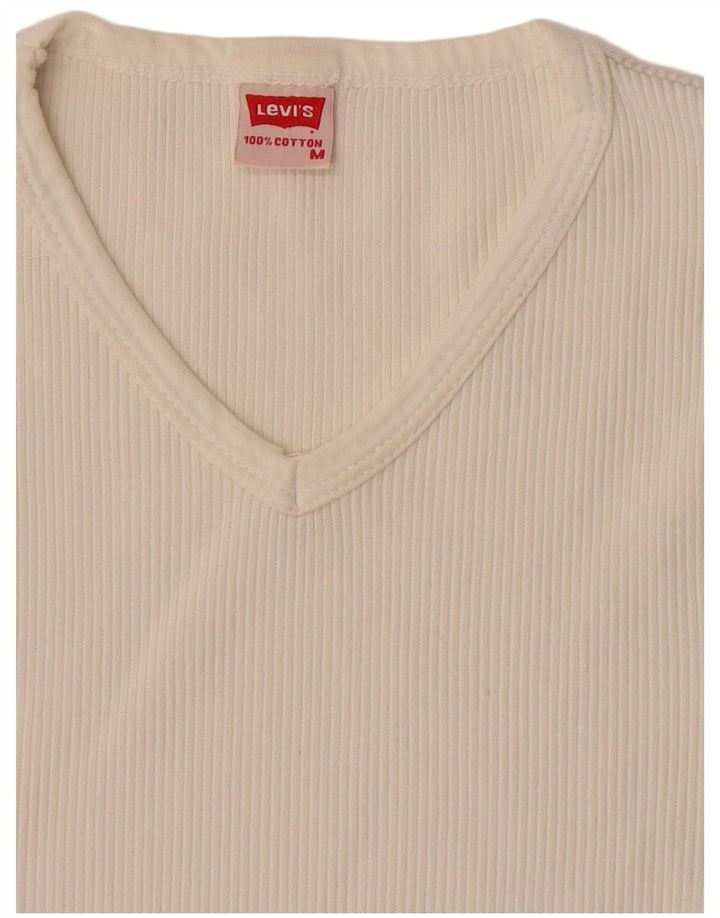 T-shirt da donna Levi's Top UK 12 cotone bianco medio