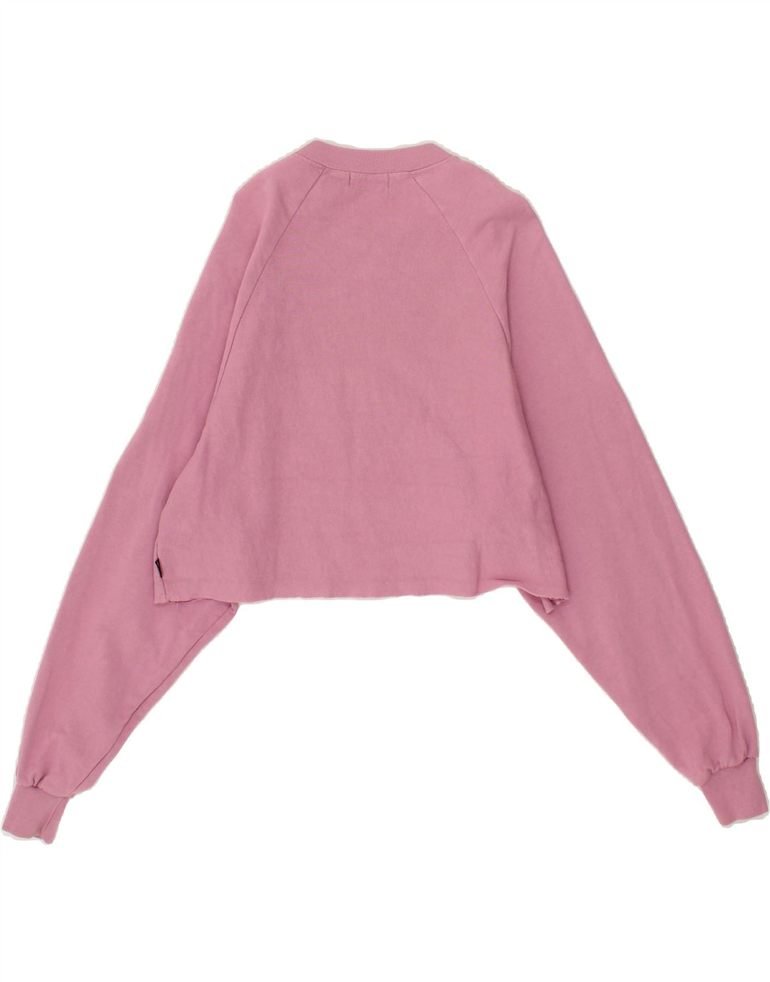 CONVERSE Womens Oversized Graphic Crop Sweatshirt Jumper UK 6 XS Pink Vintage Converse and Second-Hand Converse from Messina Hembry 