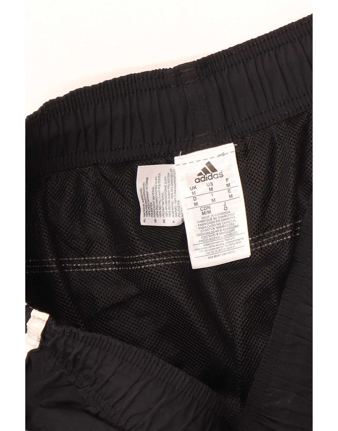 Pantaloncini sportivi da uomo Adidas medi in nylon nero