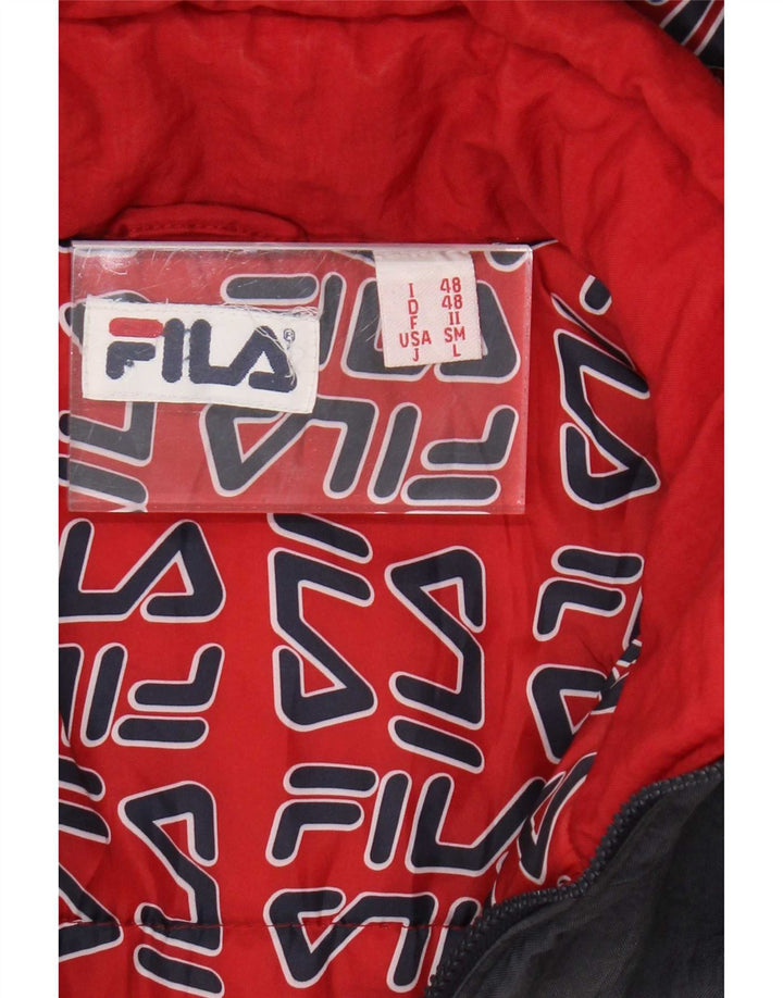 Giacca a vento con cappuccio da uomo Fila IT 48 Medium Navy Blue Colourblock