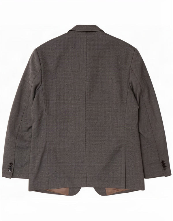 Wellington Giacca blazer da uomo a 3 bottoni UK 46 3XL Lana grigia