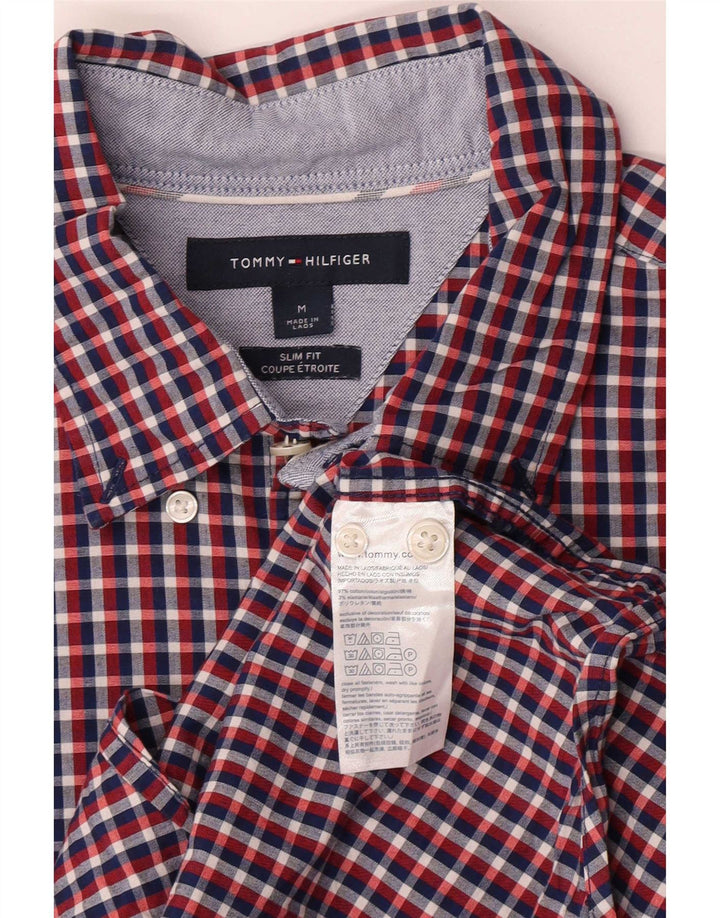 Camicia slim fit da uomo Tommy Hilfiger in cotone a quadri multicolore medio