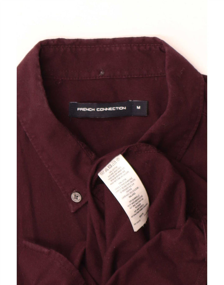 Camicia da uomo French Connection in cotone bordeaux medio