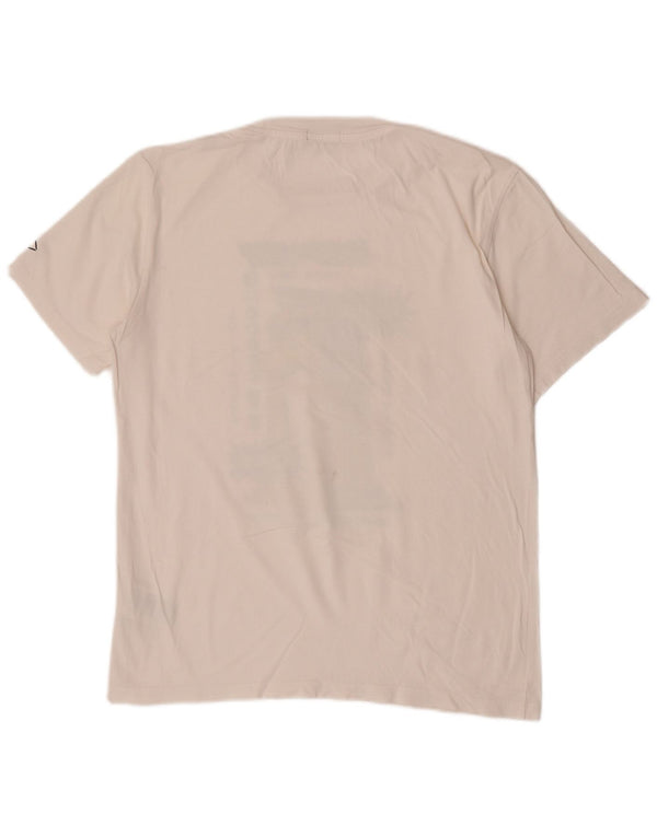 T-shirt grafica da uomo Replay Top grande in cotone bianco