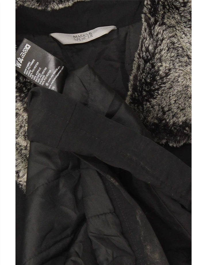 Giacca imbottita oversize da donna Marks & Spencer UK 16 grande acrilico nero