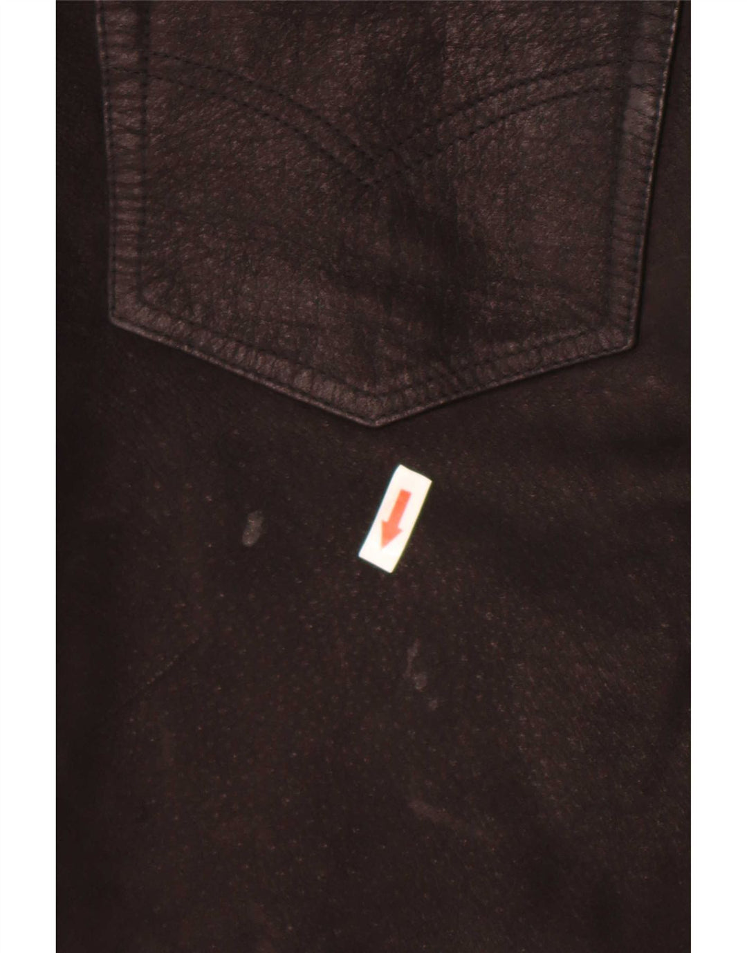 Pantaloni dritti in pelle vintage da uomo W30 L32 neri