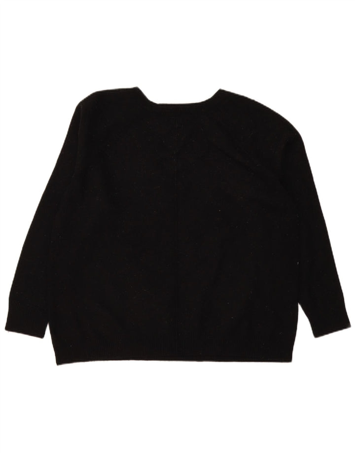 Maglione maglione con scollo a V da donna Gap UK 16 grande nylon nero