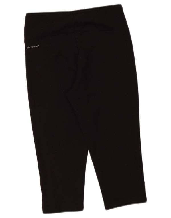 Leggings Reebok Donna Capri UK 8/10 Small Nero Poliestere