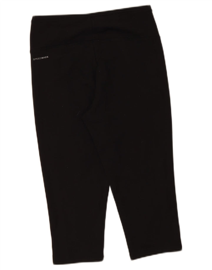 Leggings Reebok Donna Capri UK 8/10 Small Nero Poliestere