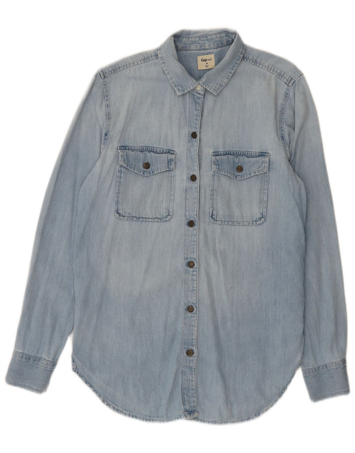 Camicia in denim oversize da donna Gap UK 6 XS Blu cotone