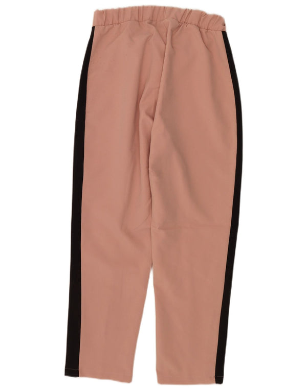 Pantaloni chino dritti da donna ZARA piccoli W26 L25 color block rosa