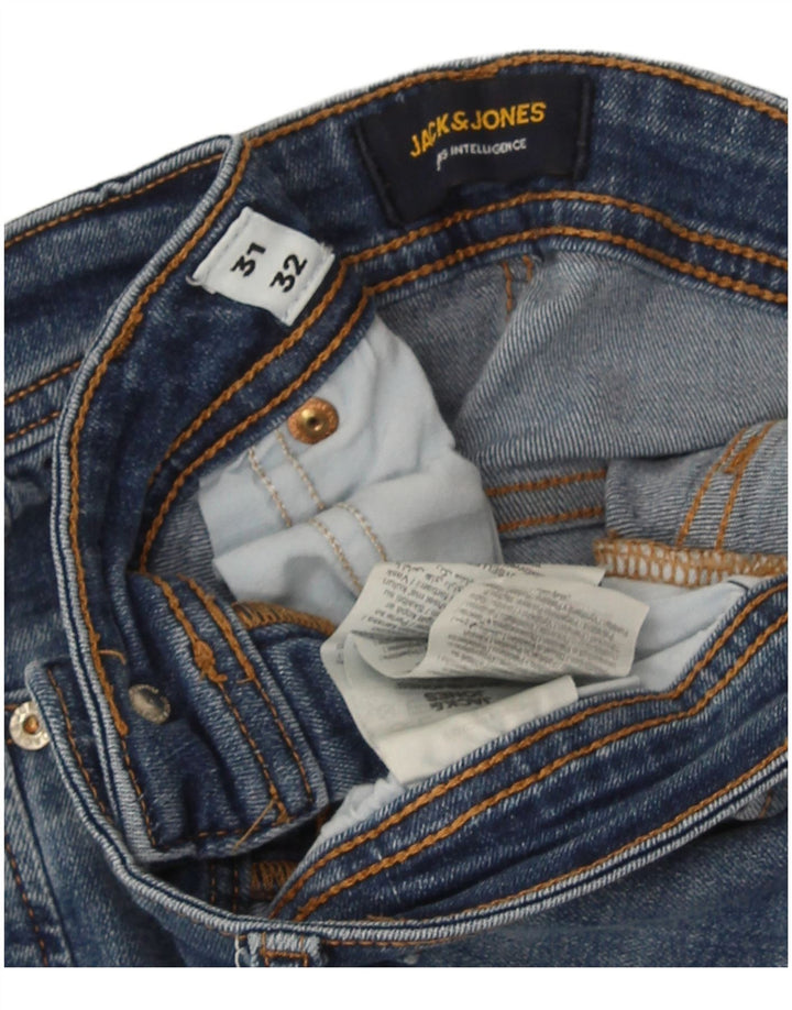 Jack & Jones Uomo GLENN Slim Jeans W31 L32 Cotone Blu