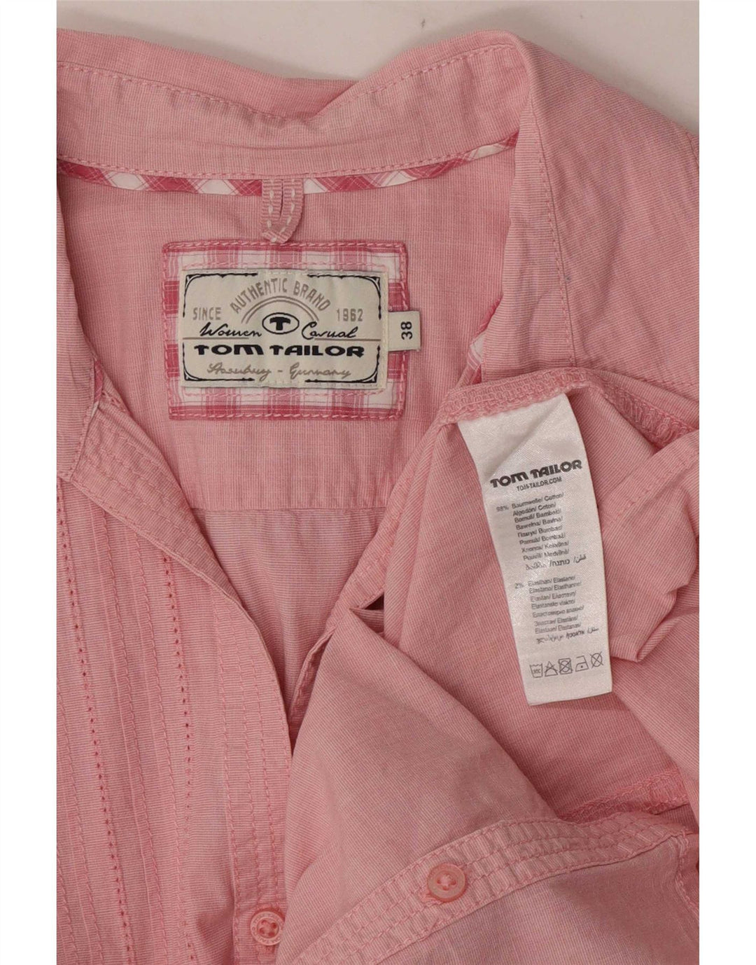 Camicia da smoking da donna Tom Tailor EU 38 Cotone rosa medio