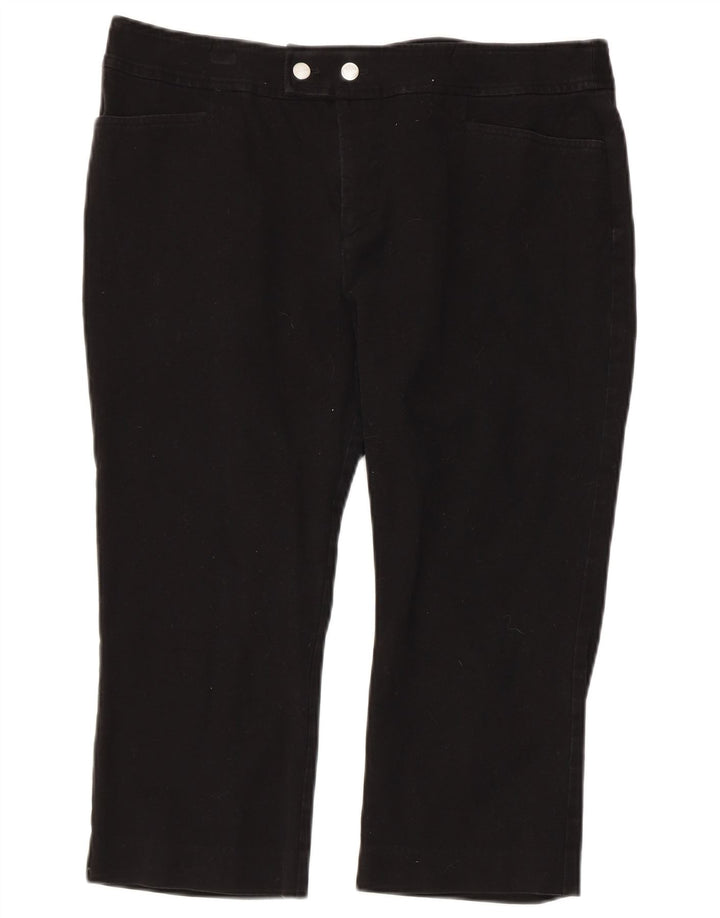 Pantaloncini Bermuda Petite da donna CHAPS US 14 XL W34 Cotone nero