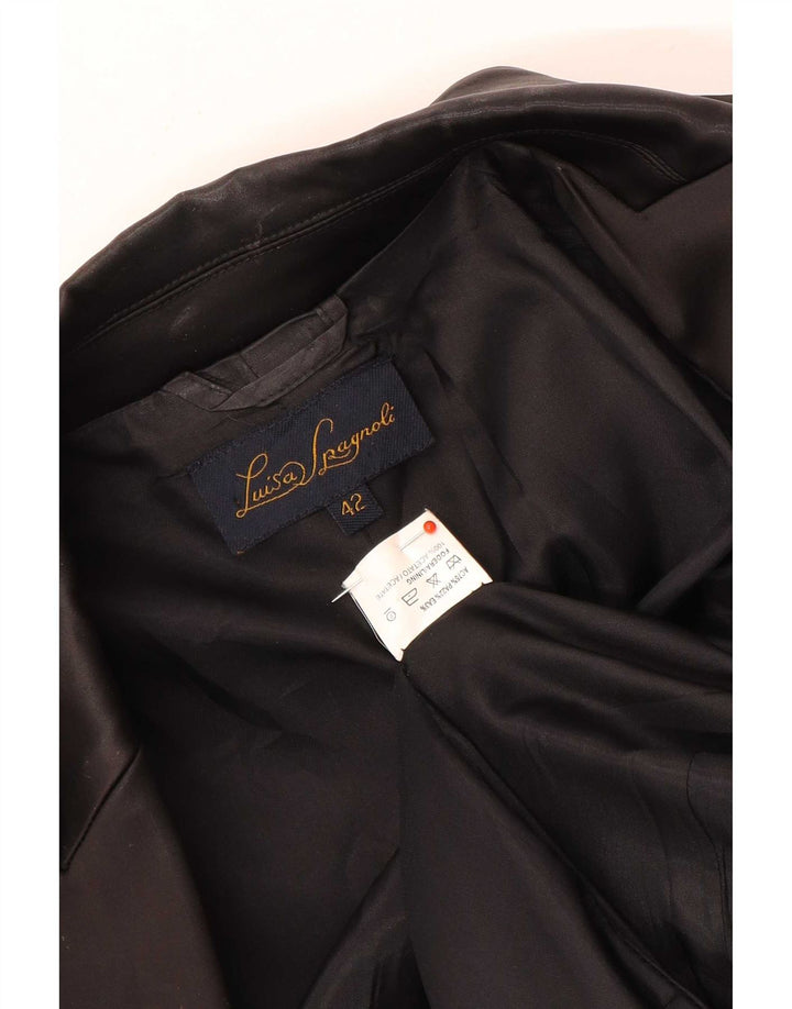 Giacca Blazer a 1 Bottone da Donna Luisa Spagnoli IT 42 Acetato Nero Medio