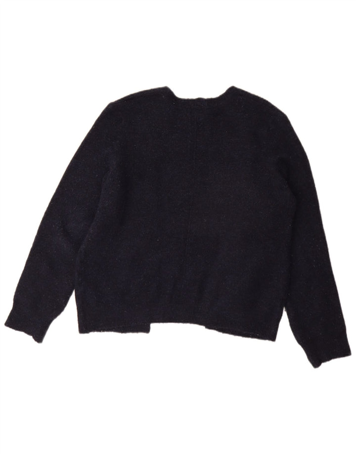 Maglione cardigan aperto oversize da donna Fat Face UK 8 piccolo blu navy