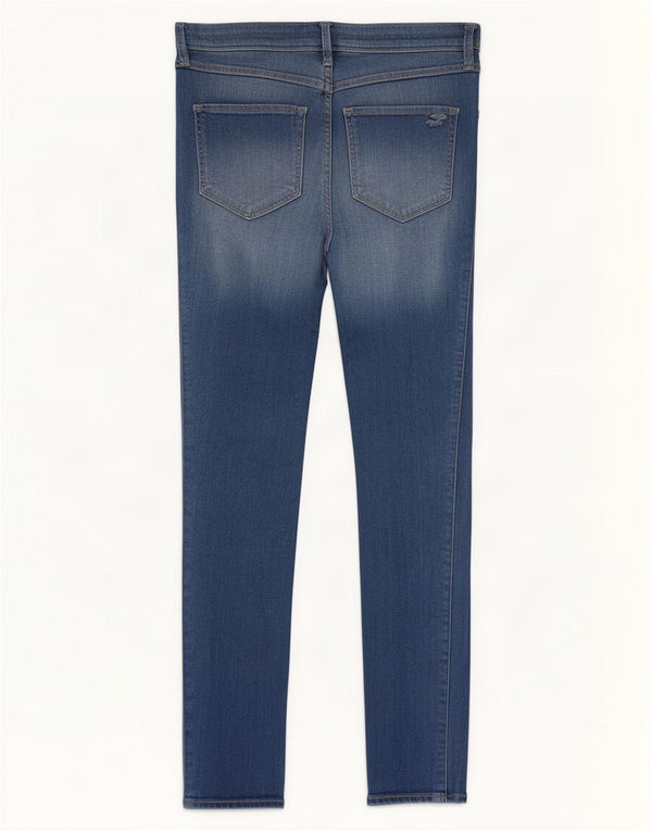 Jeans skinny con gambali a vita alta Hollister da donna US 7 medi W28 L27 Blu