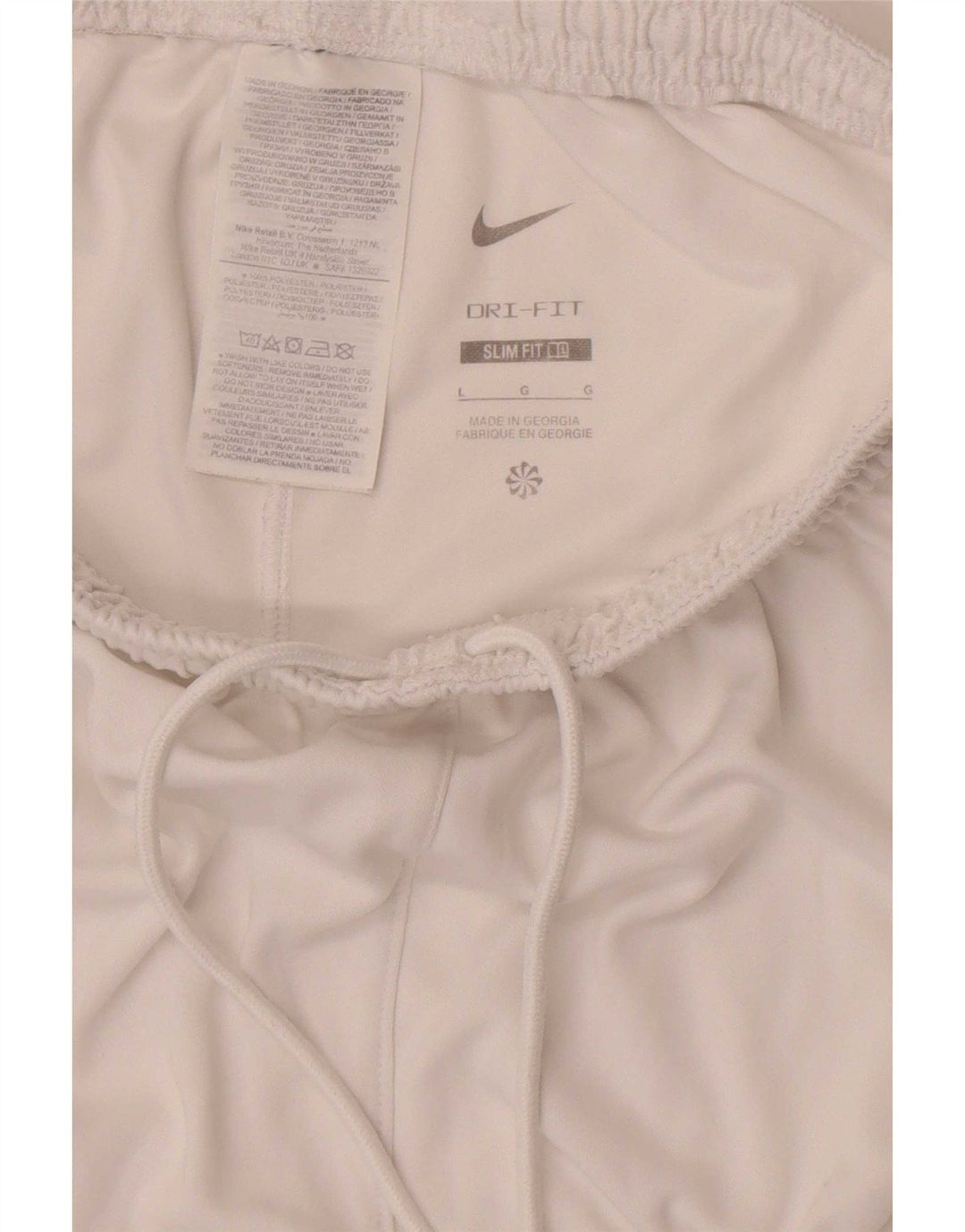 Pantaloncini sportivi Nike Dri Fit Slim da uomo, grandi, in poliestere bianco