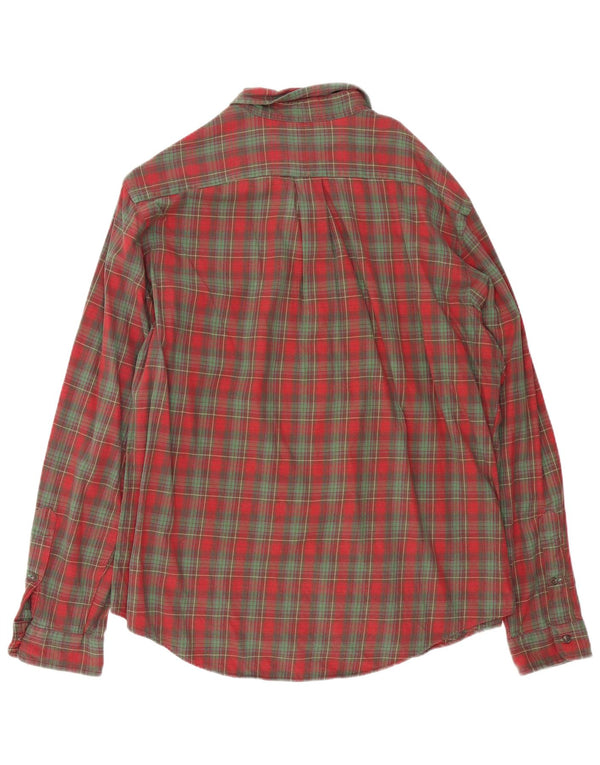 Ralph Lauren Mens Custom Fit Flannel Shirt XL Red Check Cotton