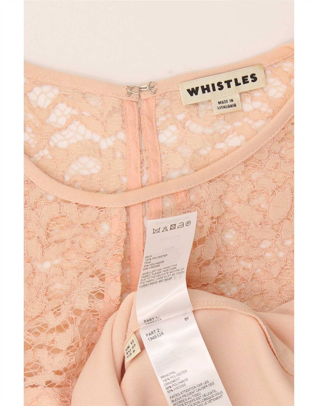 Camicetta da donna Whistles UK 14 Poliestere rosa medio
