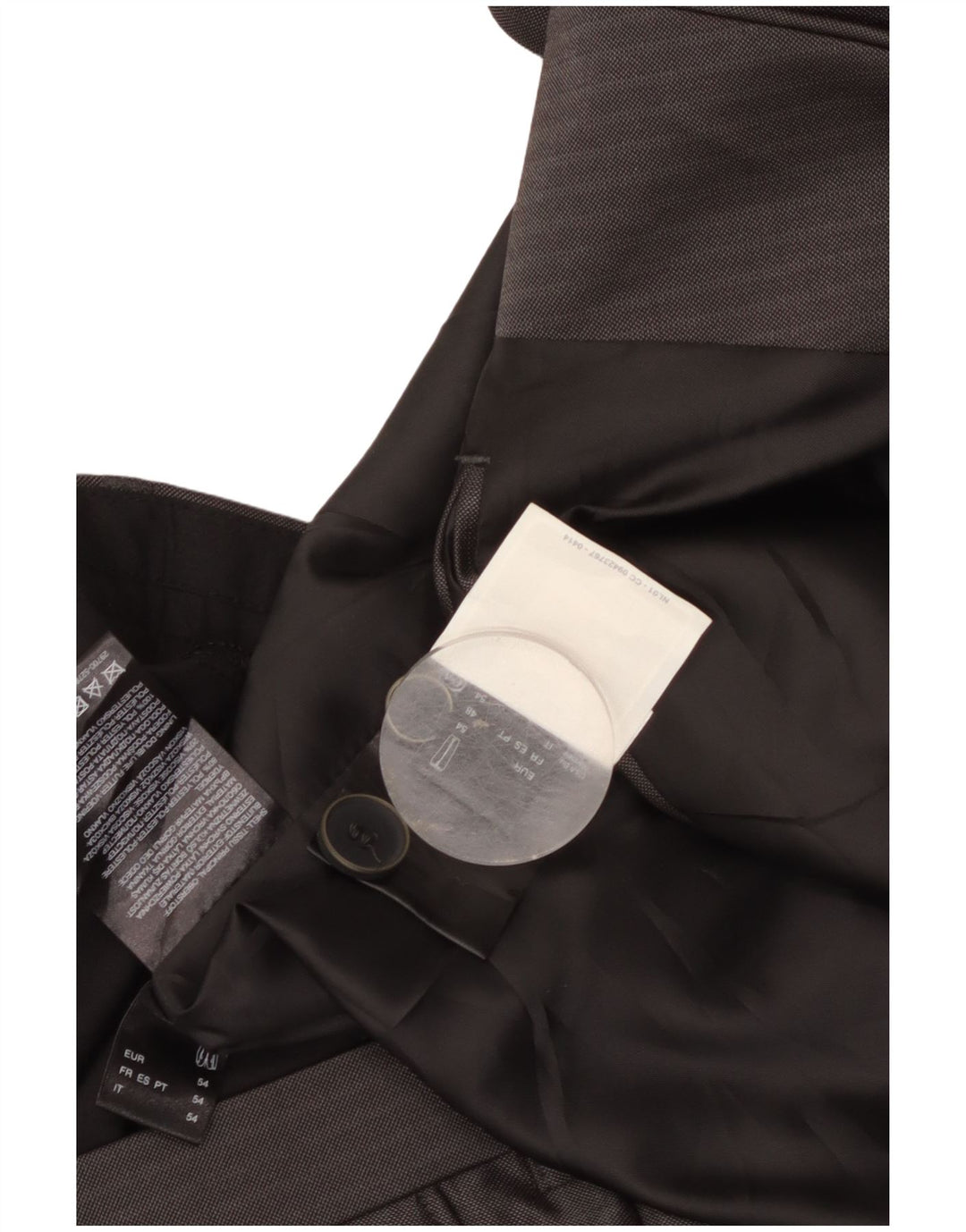 Abito da uomo 3 pezzi Angelo Litrico EU 54 2XL W38 L30 Gessato grigio classico