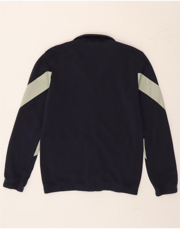 Giacca da ginnastica da uomo Adidas piccola in cotone color block blu navy