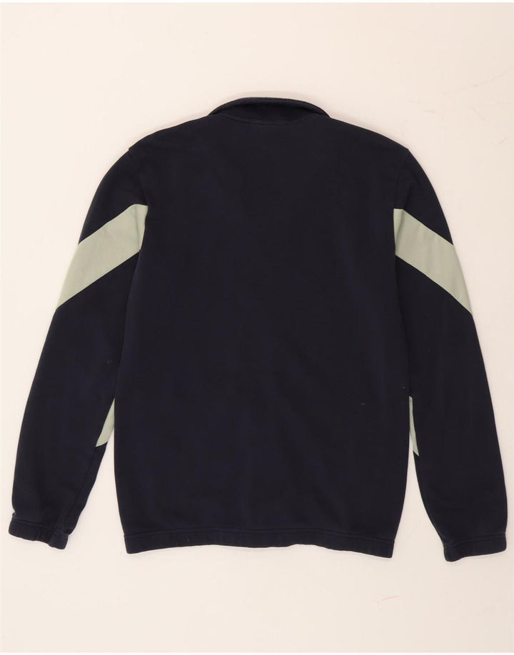 Giacca da ginnastica da uomo Adidas piccola in cotone color block blu navy