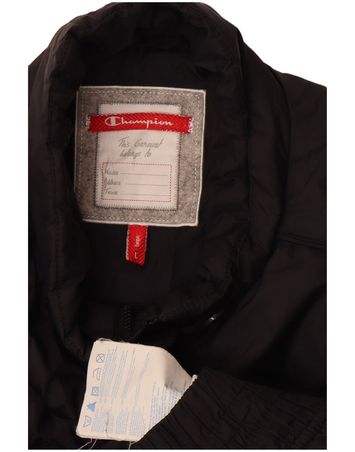Bomber imbottito per ragazze Champion 11-12 anni Large Nero in poliammide