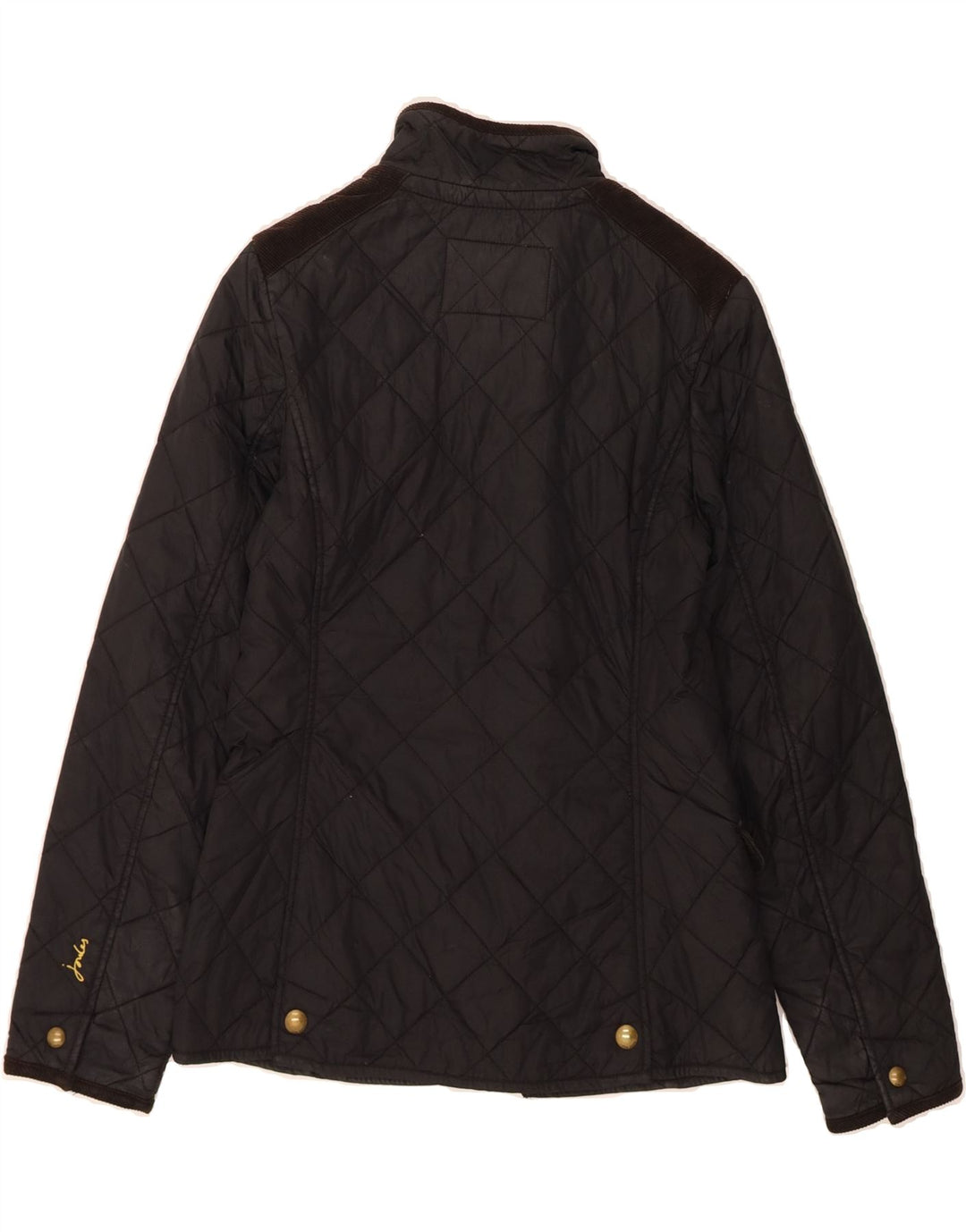 JOULES Womens Quilted Jacket UK 10 Small  Black Polyamide Vintage Joules and Second-Hand Joules from Messina Hembry 