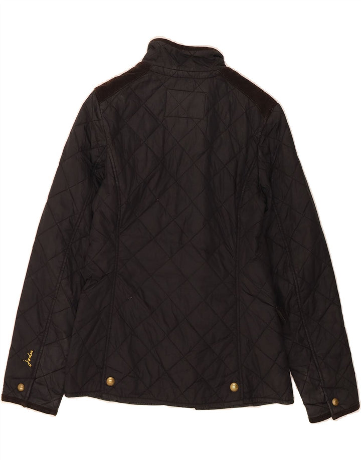 JOULES Womens Quilted Jacket UK 10 Small  Black Polyamide Vintage Joules and Second-Hand Joules from Messina Hembry 