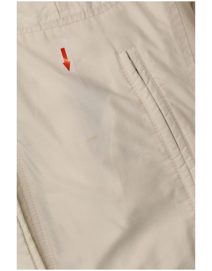 Cappotto imbottito con cappuccio da donna Playlife UK 14 cotone bianco medio