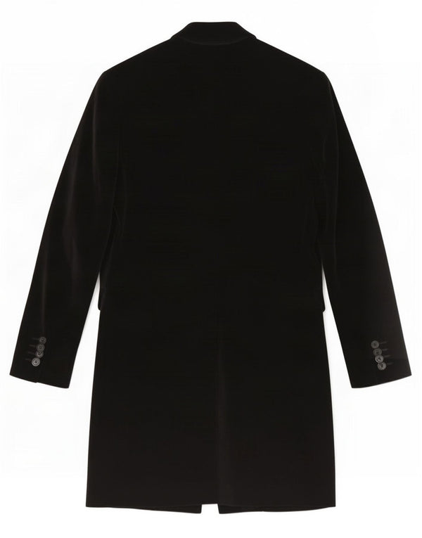 Soprabito in velluto da donna John Ashfield UK 14 grande cotone nero
