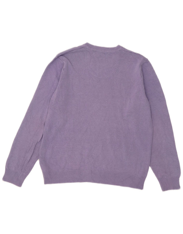 Maglione da uomo con scollo a V blu Harbour Marks & Spencer viola medio
