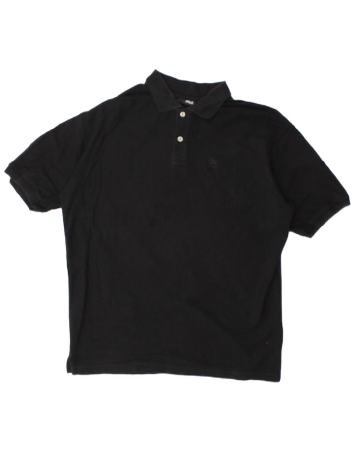 Polo da uomo FILA XL in cotone nero