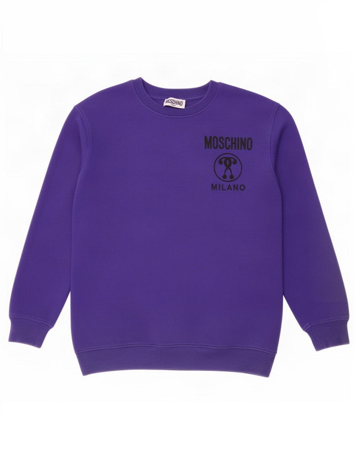 Moschino Felpa con grafica per ragazzi Maglione 13-14 anni Viola