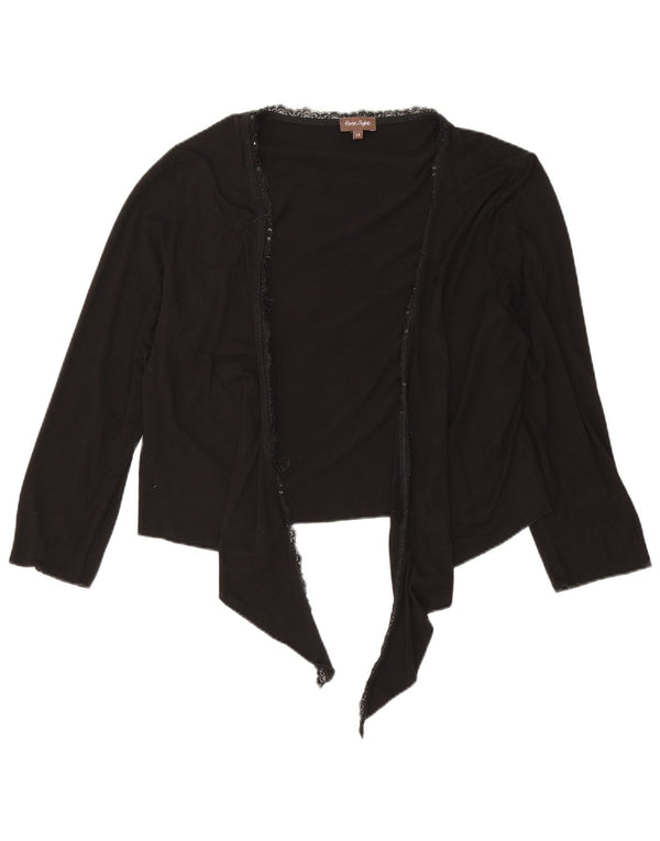 Maglione cardigan con cravatta frontale da donna Phase Eight UK 14 Viscosa nera media