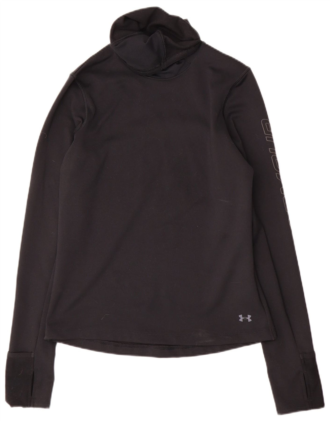 Maglietta da donna Under Armour Cold Gear Graphic manica lunga UK 10 piccola nera
