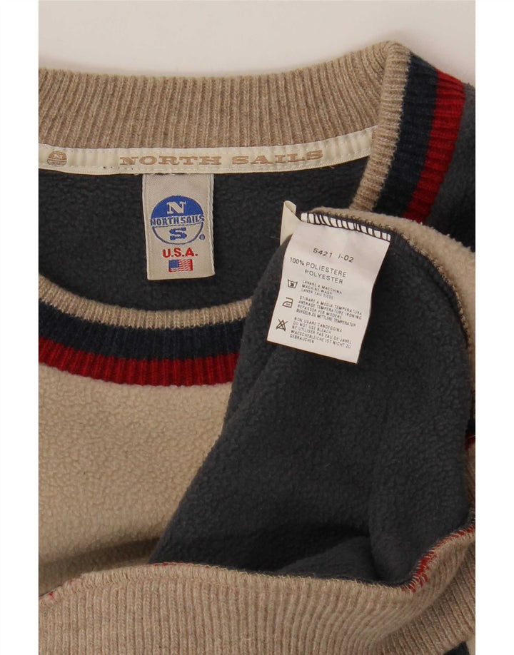 Maglione in pile grafico da uomo North Sails Large Beige Colourblock Poliestere