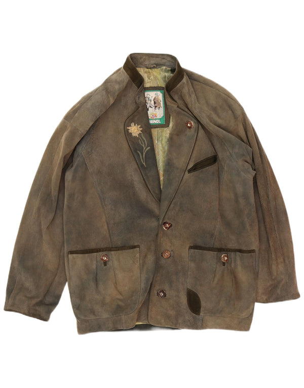 Giacca in pelle da uomo Meindl Trachten EU 50 Large Marrone