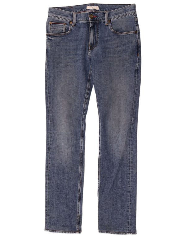 Jeans dritti Denton da donna Tommy Hilfiger W30 L34 cotone blu