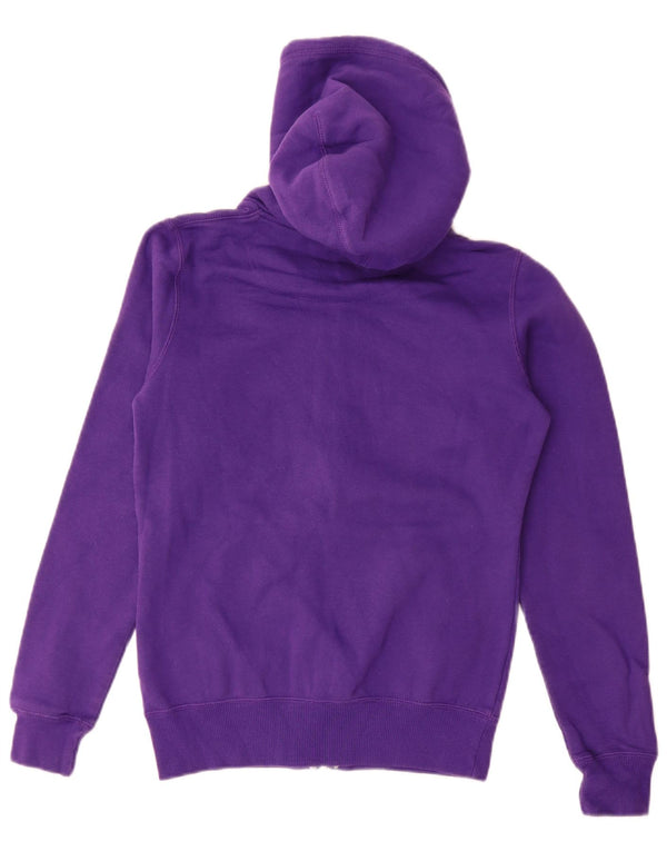 Felpa con cappuccio e zip da donna Nike UK 10 piccolo cotone viola
