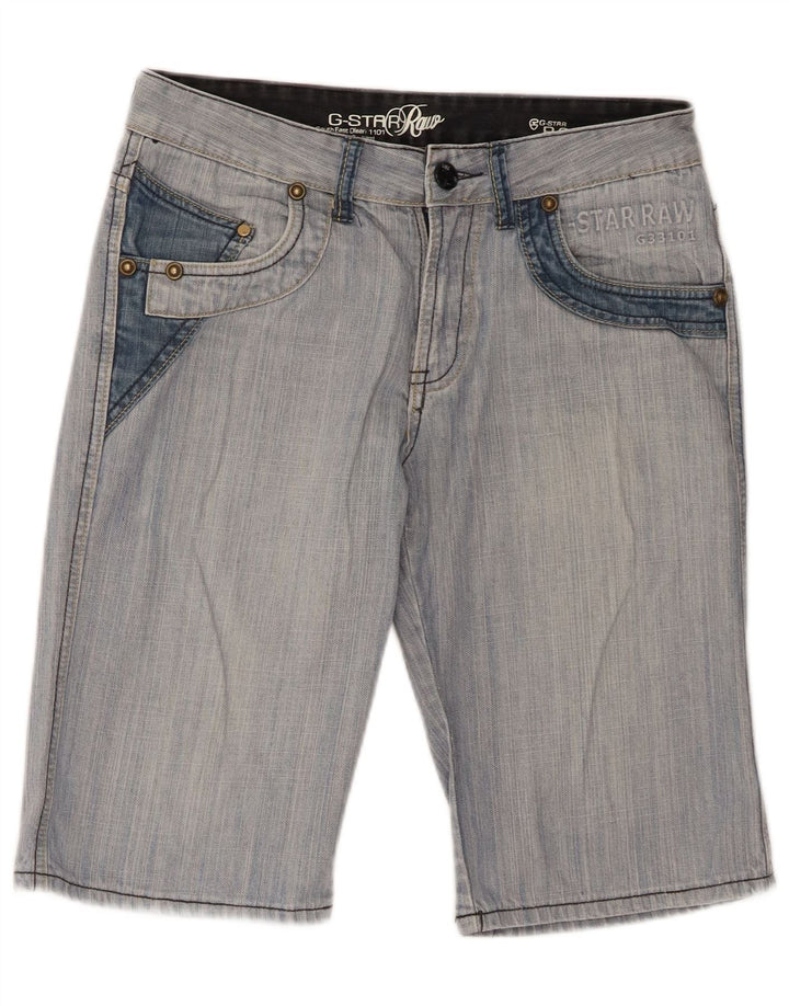 Pantaloncini di jeans con grafica da uomo G-Star W32 cotone blu medio