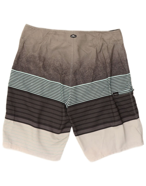 Pantaloncini da bagno da uomo O'Neill, grande spiaggia in poliestere a righe grigie