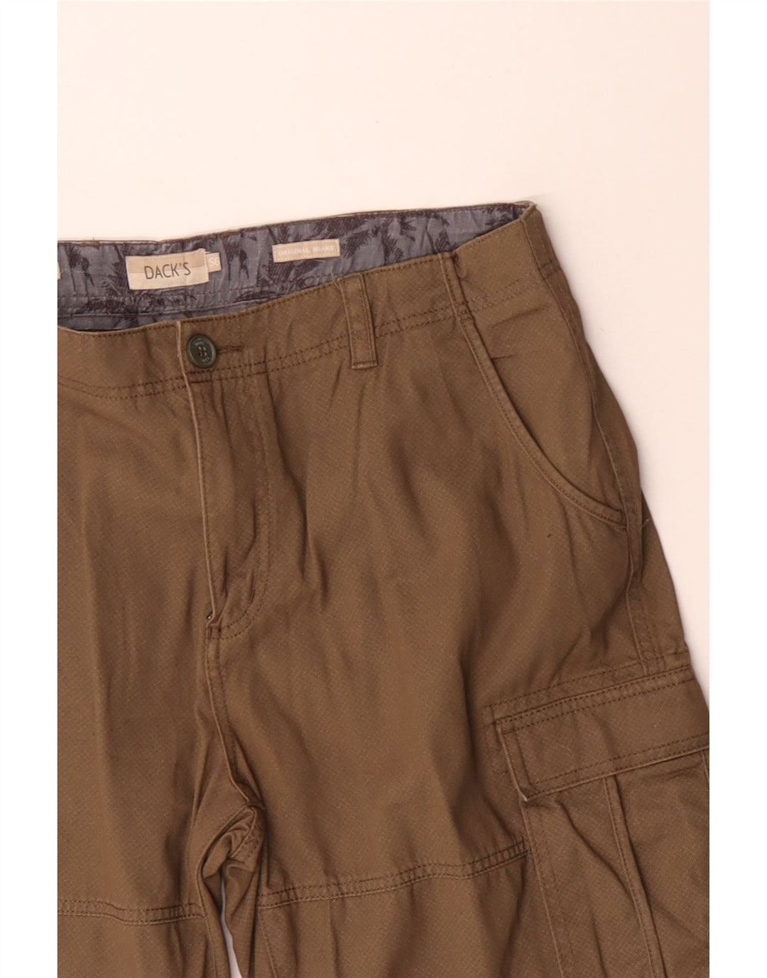 Pantaloncini cargo da uomo dalla vestibilità regolare DACK'S W36 grandi in cotone beige