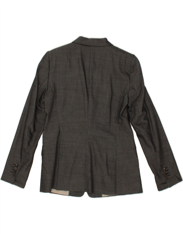 MASSIMO DUTTI Womens 2 Button Blazer Jacket IT 42 Medium Grey Acetate Vintage Massimo Dutti and Second-Hand Massimo Dutti from Messina Hembry 