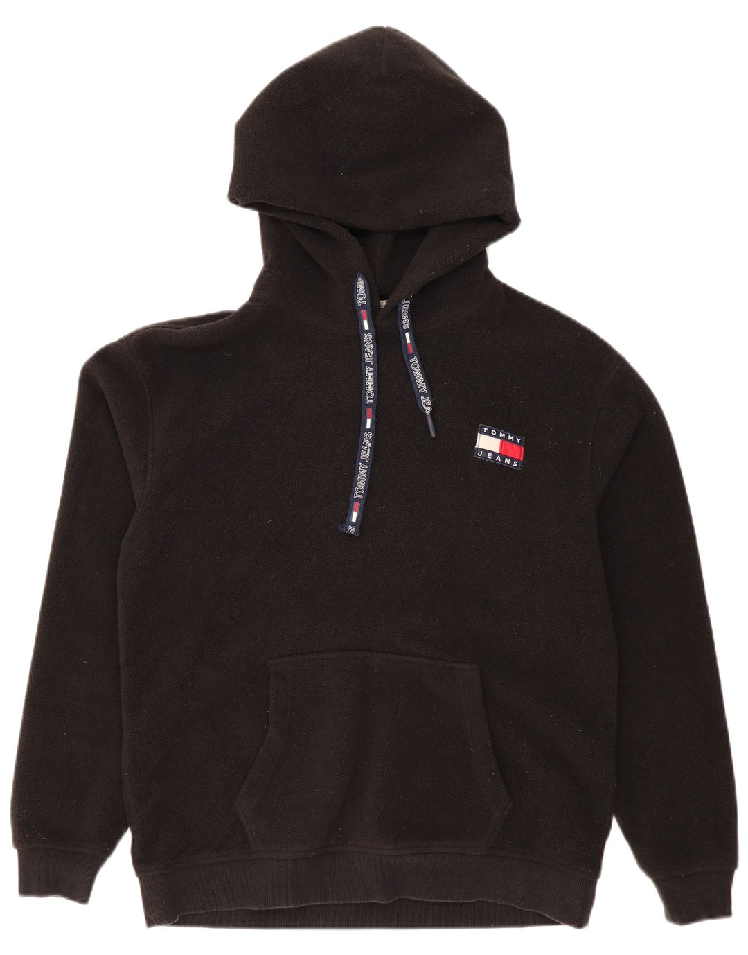 TOMMY HILFIGER Maglione in pile con cappuccio da uomo poliestere nero medio