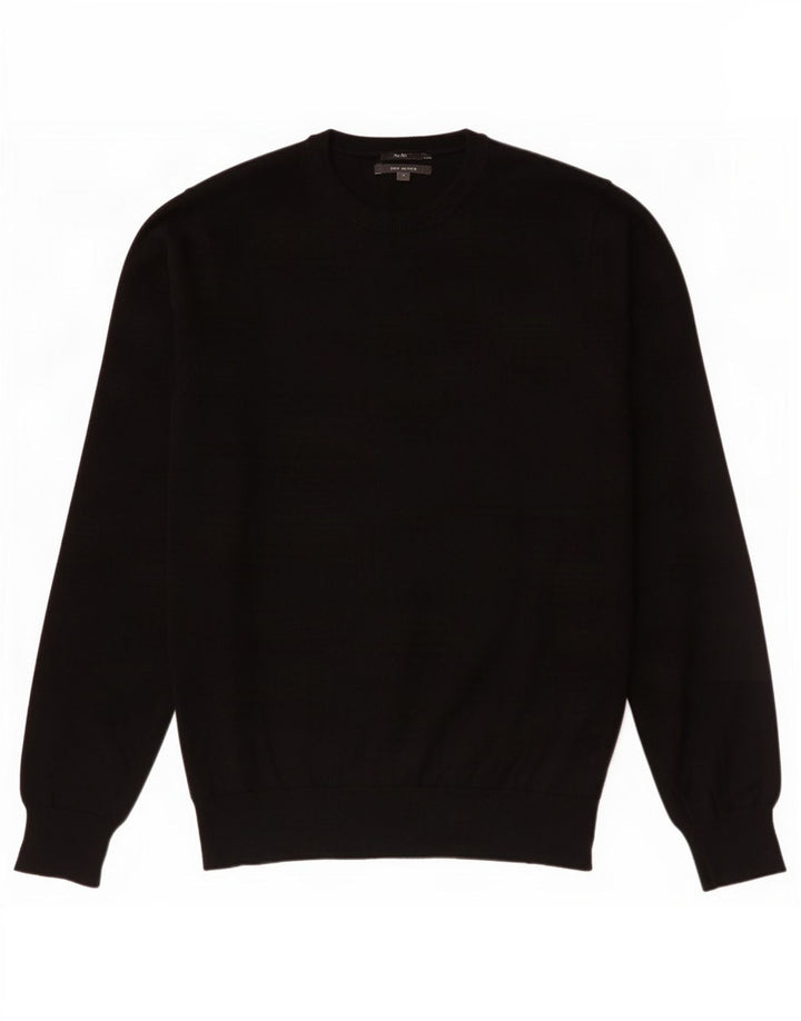 Marks & Spencer Maglione girocollo da uomo in cotone nero medio