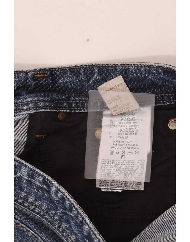Pantaloncini di jeans da uomo Diesel W34 grandi in cotone blu